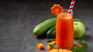 jugo de zanahoria y pepino