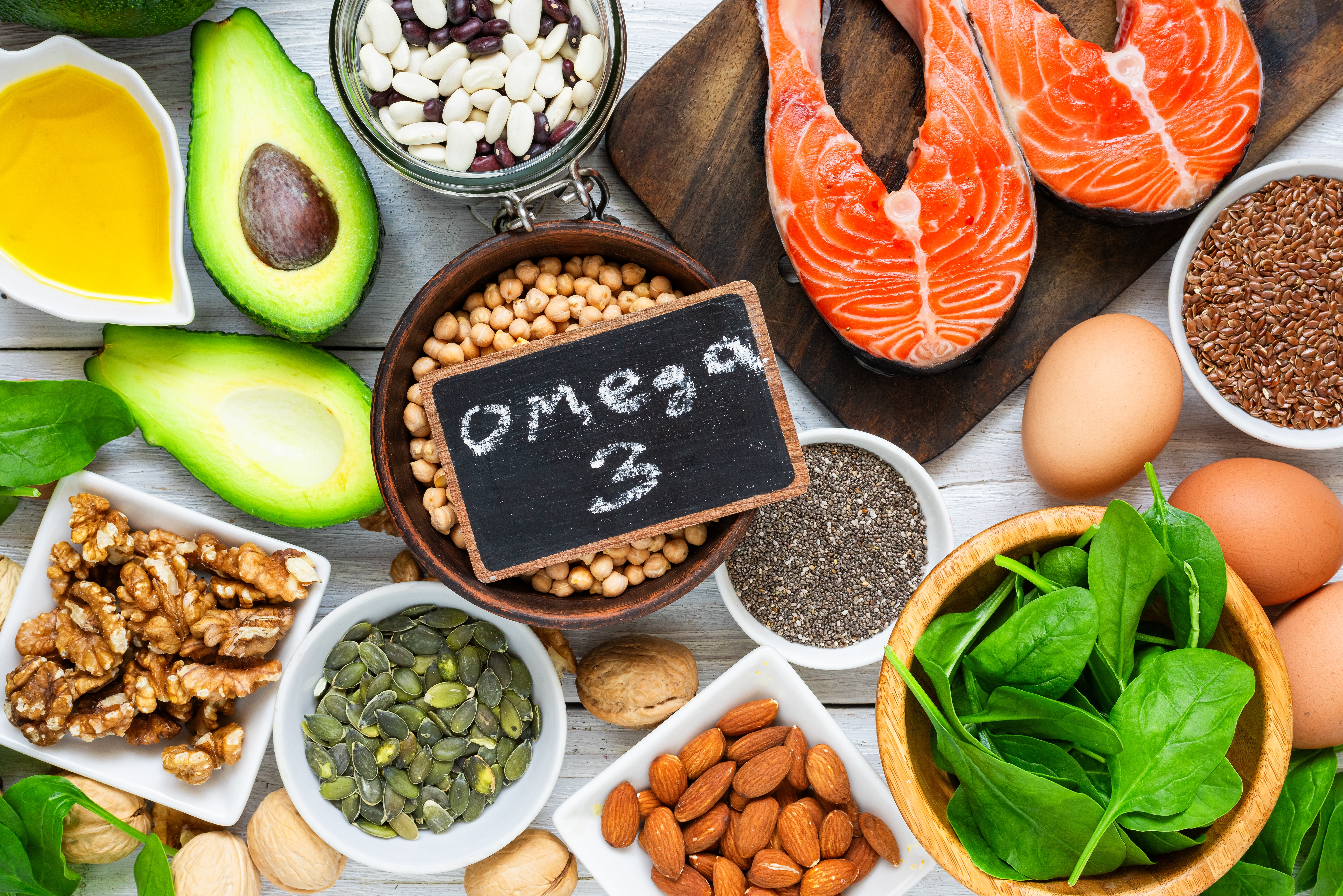 El Omega 3 se encuentra en suplementos y múltiples alimentos.