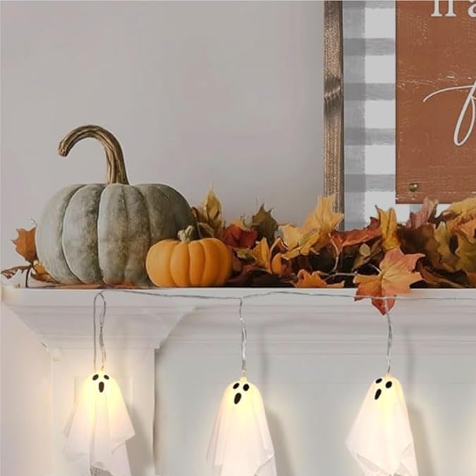 Guirnalda de fantasmas de Dincken, disponible en Amazon.