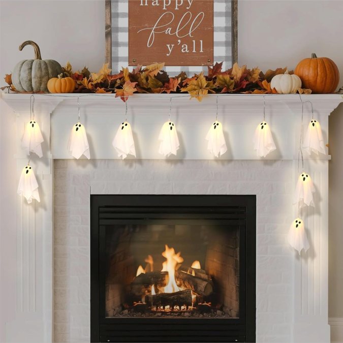 Guirnalda de fantasmas de Dincken, disponible en Amazon.